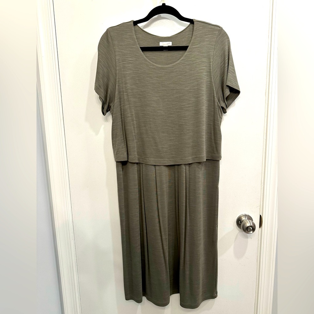 J Jill Olive Green Dress